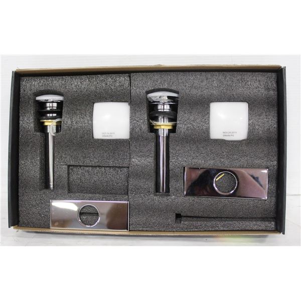 TWO ARTIKA POP UP BATHROOM SINK DRAIN KITS