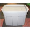 Image 1 : NEW RUBBERMAID 68L ROUGHNECK TOTE WITH LID