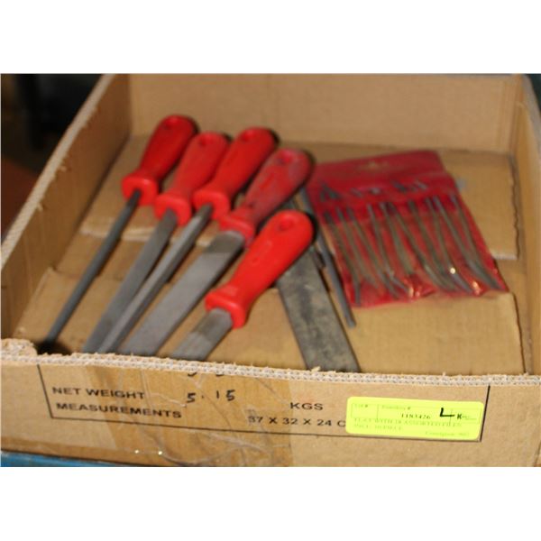 FLAT WITH 18 ASSORTED FILES INCL. 10-PIECE