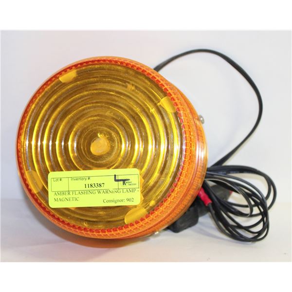 AMBER FLASHING WARNING LAMP - MAGNETIC