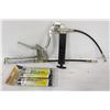 Image 1 : 2 SMALL GREASE GUNS AND 3 TUBES NEW LITHIUM GREASE