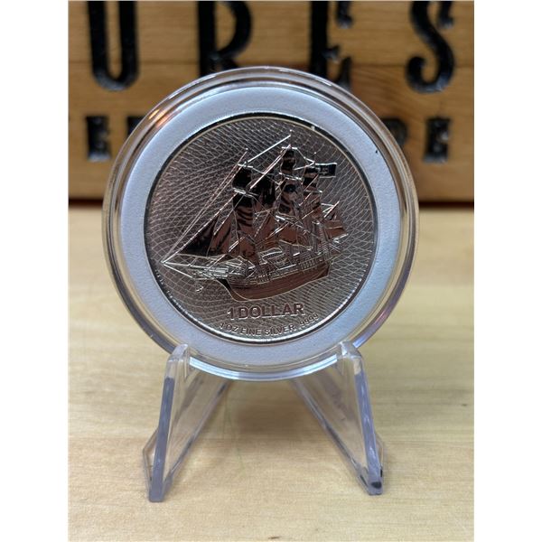Lot 7-1) 1 oz Cook Island Silver coin