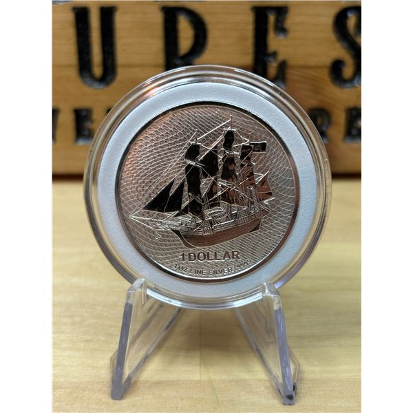 Lot 13-1) 1 oz Cook Island Silver coin