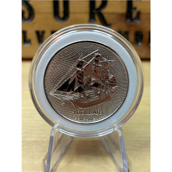 Lot 30-1) 1 oz Cook Island Silver coin