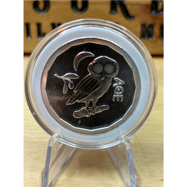 Lot 39-1)  1 oz Athenian owl silver round 2024