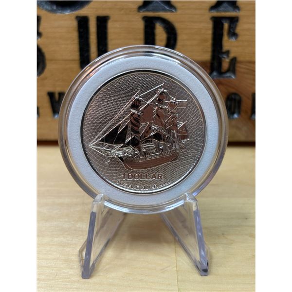 Lot 42-1) 1 oz Cook Island Silver coin