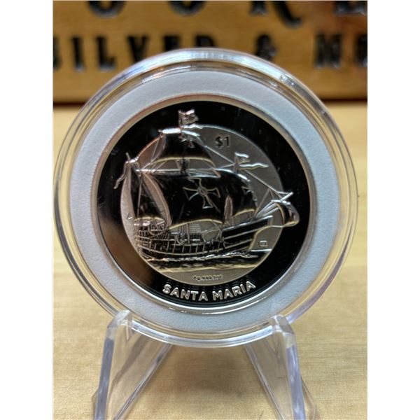 Lot 57-1) 1 oz Virgin island Santa Maria Silver