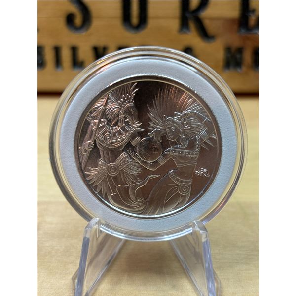 Lot 83-1) 1 oz Aztec YIN/Yang coin silver