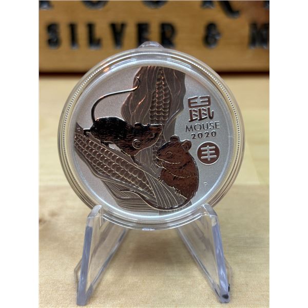 Lot 91-1) 1 oz Australian Year of Mouse silver 2021