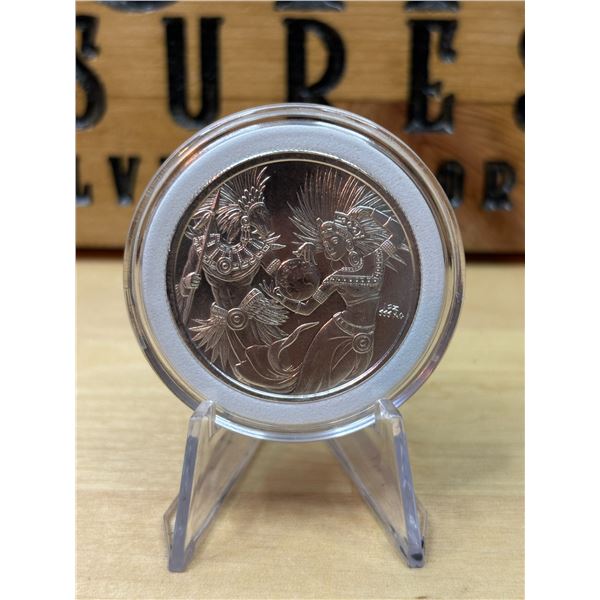 Lot 99-1) 1 oz Aztec YIN/Yang coin silver