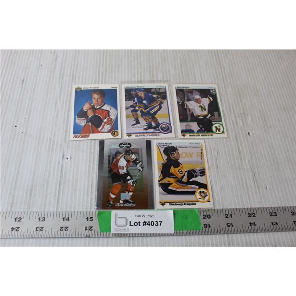 (5) NHL Cards- Mike Modano, Alexander Moginly, Mark Recchi, Misc.