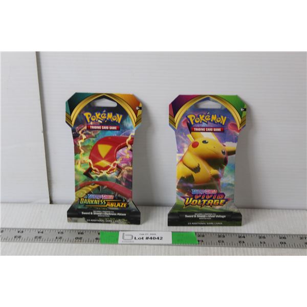(2) Pokemon Trading Card Packs- Sealed (20) Cards- Vivid Voltage & Darkness Ablaze