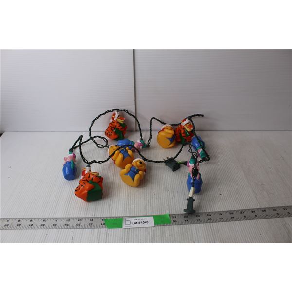 Flashing Winnie the Pooh Christmas Lights- All Bulbs Working Except One Approx. 5 ft Long
