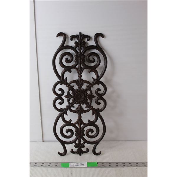 Cast Iron Wall Art 19" Long