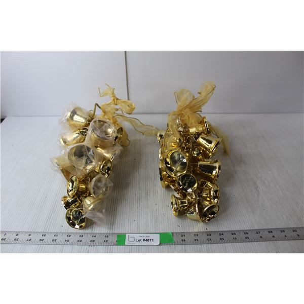 (2) Hanging Bell Decorations 14" Long