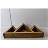 Image 3 : Tri pointed Wood Shelf Storage 17.5" Long x 9.5" Tall