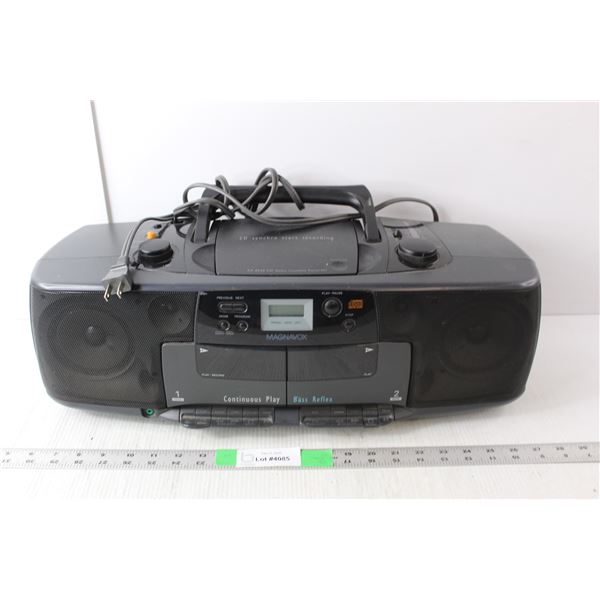 Magnavox CD/Tape Player & Radio- Powers On