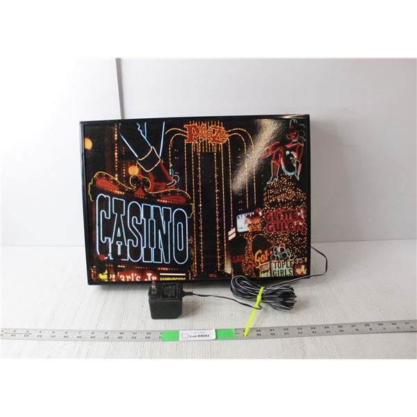 Vegas Light Up Sign- Powers On 18.5" Wide x 13.5" Tall