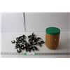 Image 1 : Kraft Jar with (50) 3/4" Rubber Clamps