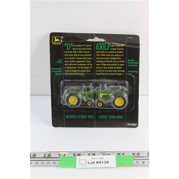 Ertl John Deere Model D & 630LP Die Cast Metal Tractor Toys - Sealed