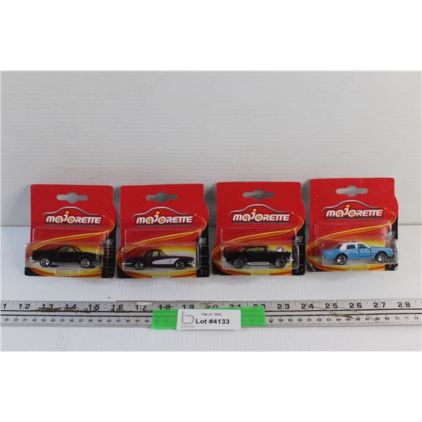 (4) Majorette Die Cast Metal Car Toys - Sealed