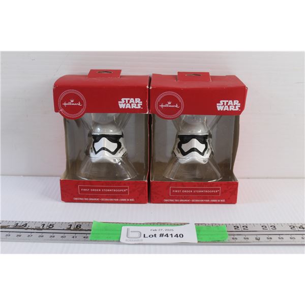(2) Star Wars First Order Stormtrooper Toys Ornaments