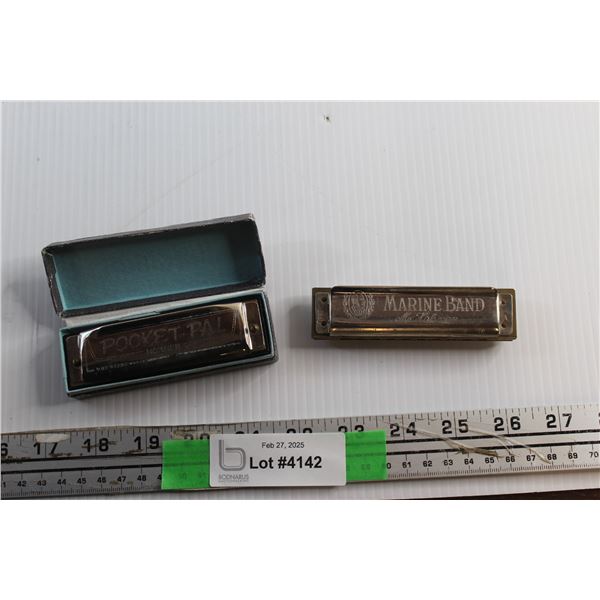 Marine Band and Pocket Pal Harmonicas