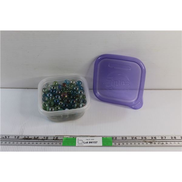 Ziploc Container with Lid and Marbles