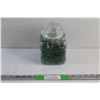 Image 1 : Glass Cookie Jar and Marbles