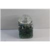 Image 2 : Glass Cookie Jar and Marbles