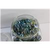 Image 4 : Glass Cookie Jar and Marbles