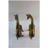 Image 7 : (2) Brass Giraffe Decorations