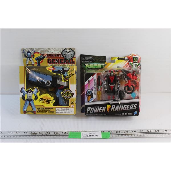 Transformable Die Cast Battery Operated Gun Bot and Power Rangers Cruise Beastbot Figure