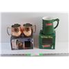 Image 1 : (2) Canvas Moscow Mule Mugs and Pilsner Heritage Ceramic Mug