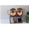 Image 2 : (2) Canvas Moscow Mule Mugs and Pilsner Heritage Ceramic Mug