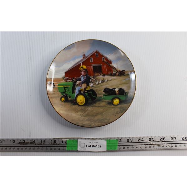 John Deere Tractor Ride by Donald Zolan Decorative Limited Edition Plate