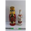 Image 1 : Wooden Bodnik Nesting Doll and Triump Bodnik Vodka Bottle - Empty
