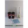Image 1 : (2) Reusable Tim Hortons Ceramic Cups, Beer Tap and Glass Chess Plate
