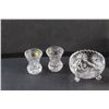 Image 3 : (4) Lead Crystal Vases and Candy Dish