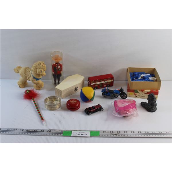 Assorted Toys, RCMP Figure, Bracelets and YO-YO