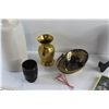 Image 4 : Brass Vase, Playing Cards, Ceramic Liquor Shot Cup, Plate Stand, Ruler and Misc