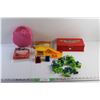 Image 1 : Hello Kitty Lunch Box, Assorted Toys, Crokinole Checkers and Pocket Chess & Checkers