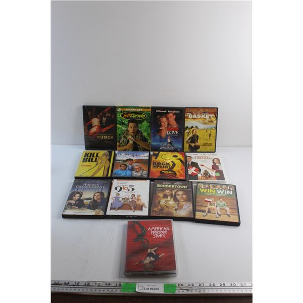 (13) DVD Movies - Kill Bill, American Horror Story and Bordertown
