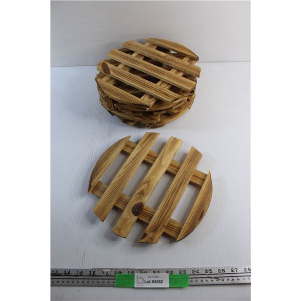 (5) Wooden Hot Pot/Frying Pan Trivets