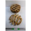 Image 1 : (5) Wooden Hot Pot/Frying Pan Trivets
