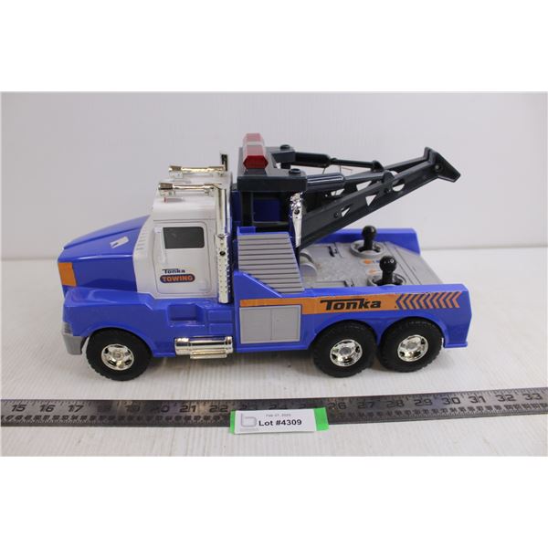 Tonka Battery Powered Tow Truck - Untested - 15" x 5.5" x 8"