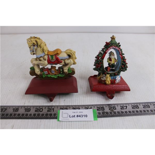 (2) Metal Christmas Stocking Holders