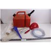 Image 1 : Dual Jerry Can, Cyphen Hose, Ties, Roll of Clear Bags, Misc.
