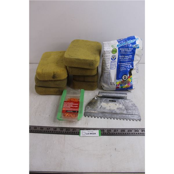 Flooring Lot, Sponges, Grout - Partial