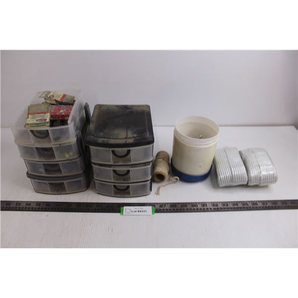 Shop Storage Bins with Contents - As is, Misc.